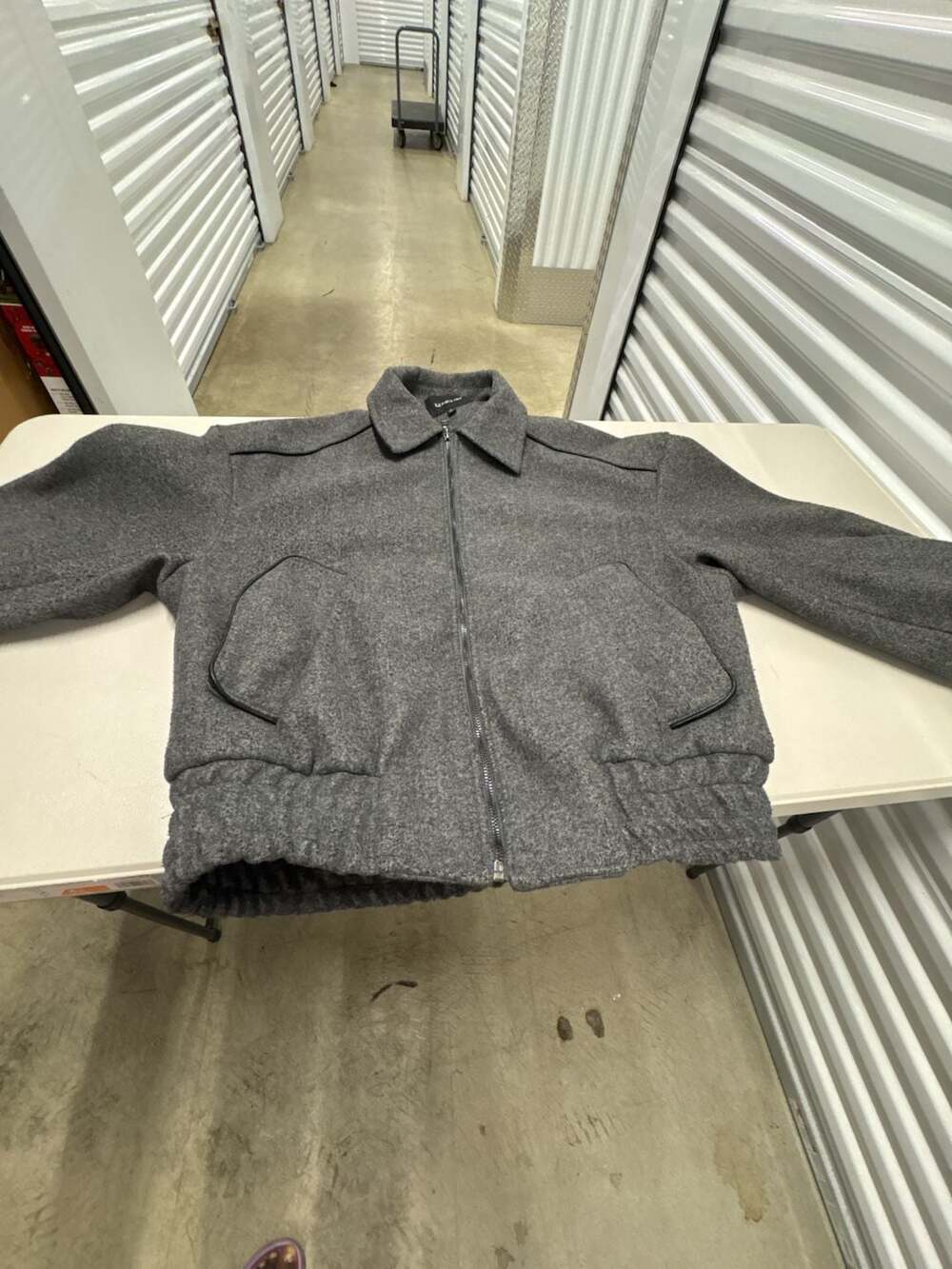 3.3 Field Trip Grey Wool Blend Bomber Jacket